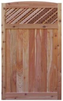 Signature Development 3.5 ft. H W x 6 ft. H H Western Red Cedar Arch Top Supreme Lattice Fence Gate