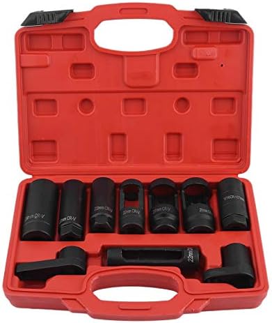 10 PCS Oxygen Sensor Injector Removal Oil Pressure Sending Sleeve Socket Wrench Disassemble Tool Set