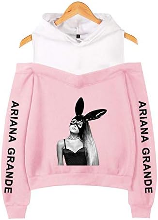 JJHR sweatshirts Pullovers Sweatshirt Woman Tour Hip Hop Hooded Off-Shoulder Hoodie Clothes Harajuku Girl Hoodies Sweatshirts, D,L