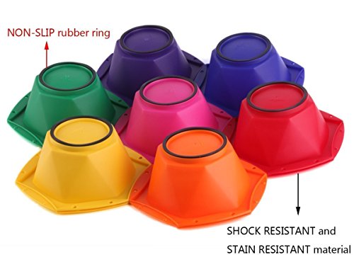 Hair Dye Mixing Bowl Kit, Professional Tint Coloring Bowls Tools Set in Rainbow Colors - Thumbnail 3