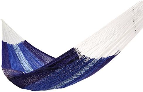 Amber Home Goods AASMH-1904 Mayan Double Sleeping Hammock, Blue