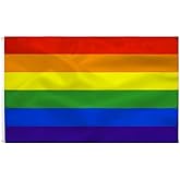 Gay Pride flag 6 Stripes 3x5ft -Rainbow FLAG LGBT FLAG outdoor indoor gay pride stuff Double Stitched with Brass Grommets