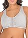 Fruit of the Loom Women’s Front Close Sports Bra Bra, Black hue/Heather Grey, 44thumb 3