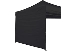 ABCCANOPY Instant Canopy SunWall for 10x10 Feet, 10x20 Feet Straight Leg pop up Canopy, 1 Pack Sidewall Only,Black