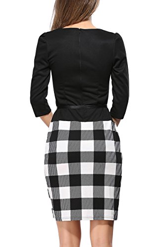 Business Bodycon One-piece Dress เดรส แฟชั่นชุดทำงาน YMING ผู้หญิงs Colorblock Wear to Work