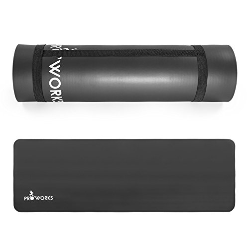 [- Proworks Große Premium Yogamatte Gepolstert & Rutschfest für Fitness Pilates &