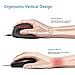 KINGTOP Wired & Wireless Ergonomic Vertical Mouse, Rechargeable Gaming Mouse, Red