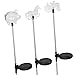 StonyCreek Clear Acrylic Solar Powered Horse Tractor Pig Yard Stakes, Set of 3 Changing Colors LED Lights
