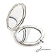 Vintage Silver Compact Mirror Round Purse Folding Women's Makeup Mirror – Unique Retro Swan Design, Double-Sided with Magnifying & Regular Mirror, Elegant & Chic Antique Pocket Mirror, Wedding Gift