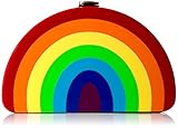 MILLY Rainbow 1/2 Moon Clutch, Multi