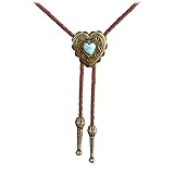 Joxevyia Heart Bolo Tie for Women Vintage Golden