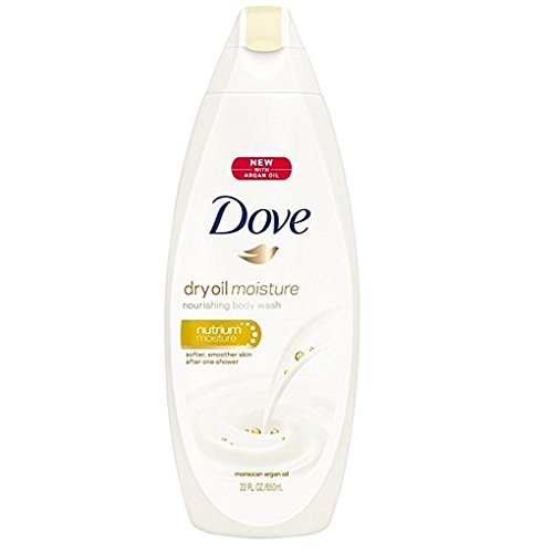 Dove Nourshing Body Wash, Dry Oil Moisture 22 oz (Pack of 2)
