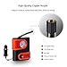 Alloyseed Portable Tire Inflator, Mini Air Compressor Pump with Built-in Gauge, 12V DC 100 PSI Tire Pump with Emergency Light for Car, Truck, Vehicle, Bicycle RV and Inflatables