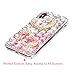 Mavis's Diary iPhone X Case, iPhone Xs Case, Full Edge Protective Plastic Case, 3D Handmade Crystal Clear Bling Pink and White Diamonds Shiny Rhinestone Double Heart Hard PC Cover for iPhone X/Xs