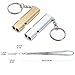 COMUSTER 2pcs Double Tubes Emergency Whistles High Pitch Hiking Camping Survival Aluminum Whistle with Lanyard and Keychain Outdoor Camping Hiking (Gold+Silver)