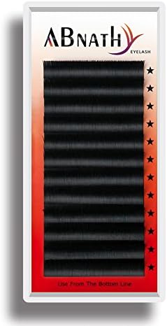 ABNATHY False Eyelashes Extension Makeup Natural 3D Fake Thick Black Eye Lashes 0.05mm-0.25mm Thickness D Curl In 1 One Tray Natural Look (0.15mm thickness 10mm length)