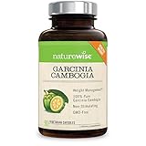 NatureWise Garcinia Cambogia Extract (Not Synthetic Like All 80% or 95% HCA Products), Natural HCA Appetite Suppressant and Weight Loss Supplement, 500 mg, 90 count