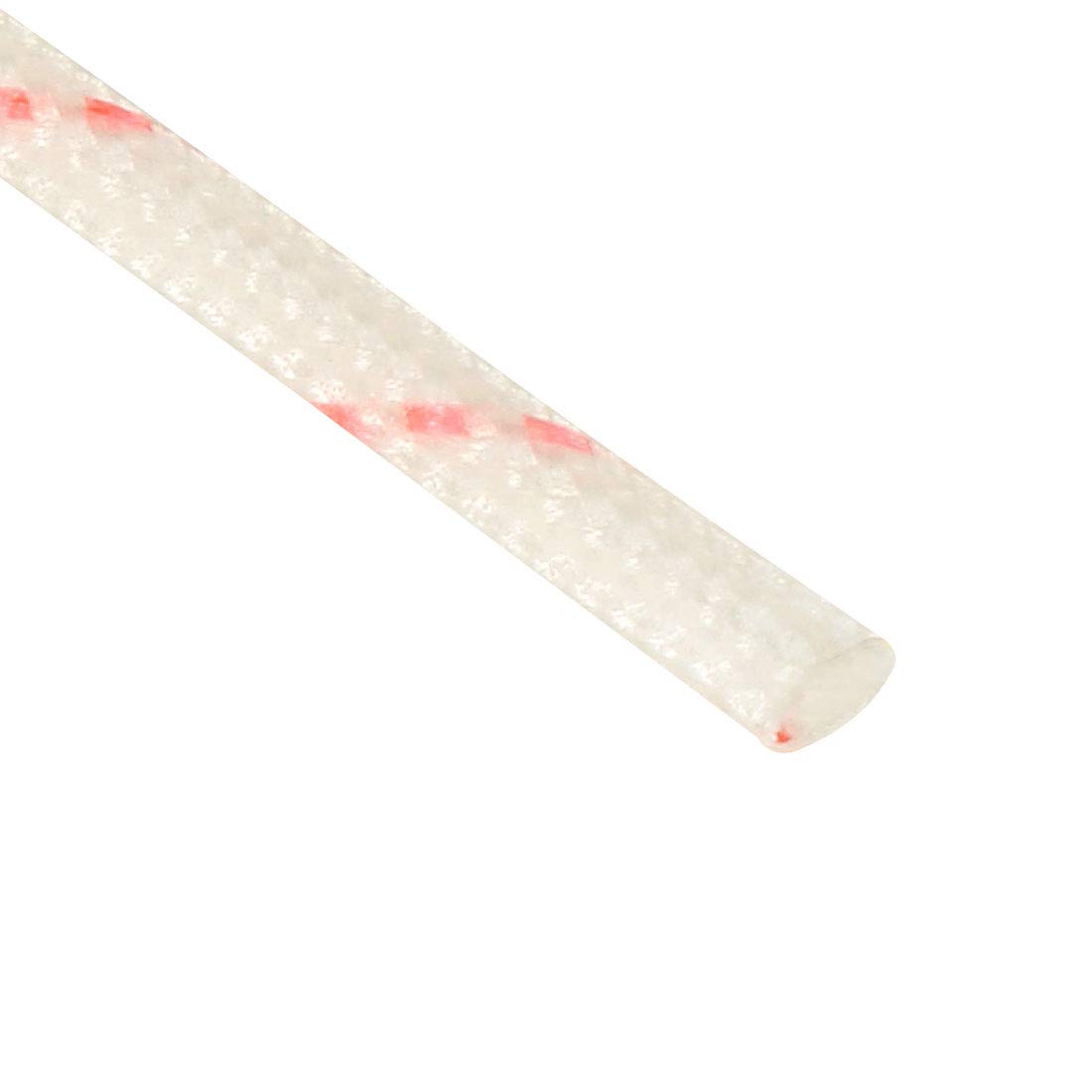 sourcing map Fiberglass Heat Shield Sleeve 1mm ID Adjustable PVC Silicone Fiberglass Sleeve Pipe