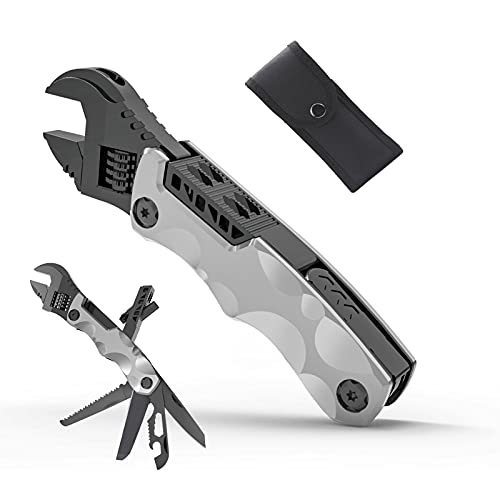 Multitool Adjustable Wrench 12 in 1 Multi Tools，Camping Multitool