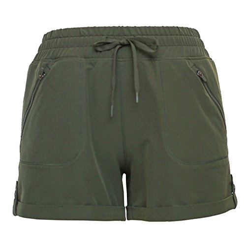 Tangerine Women's Active Woven Track Short (X-Large, Olive1)