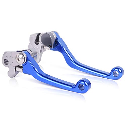 Blue Pivot Dirtbike Motorcross Motorcycle Brake Clutch Levers for YAMAHA TTR230 2005-2015, YZ80/YZ85 2001-2014