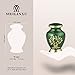 Small Keepsake Urn for Human Ashes - Mini Funeral Cremation Urn - Brass Hand Engraved - Fits a Small Amount of Cremated Remains - Display Burial at Home or Office Decor (Aria Tree of Life, Green