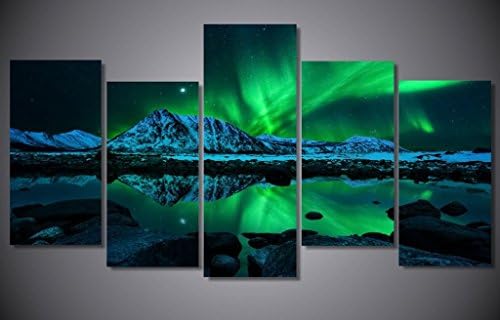 TOT Art HD Printed aurora borealis Framed Painting on canvas room decoration print poster picture canvas