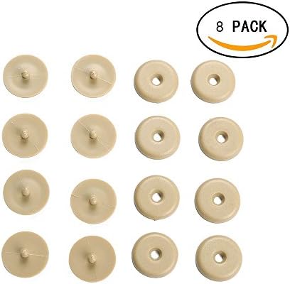 Beijiangscar Seat-belt Stopper Clips | Buttons Prevent Seatbelt Buckle from Sliding Down the Belt | Seat Belt Stop Button | Snap-On System, No Welding Required Storage box packaging 8pack Beige
