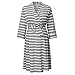 Crytech Women Striped Maternity Labor Delivery Robe 3/4 Long Sleeve Stripe Breastfeeding Nursing Nightgowns Gowns for Hospital Pregnancy Bathrobe Sleep Dress (X-Large, Grey)thumb 3
