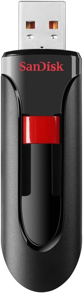 SanDisk Cruzer Glide 128GB USB 3.0 Flash Drive Black Red Type-A