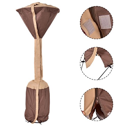 Waterproof Stand Up Heater Cover For Round& Square Base Heater Beige &Coffee