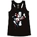 Bioworld Harley Quinn and Joker Juniors Racerback Tank Top - Black (Large)