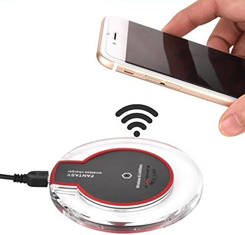 Kingox Special Qi Approved Wireless Charger Charging Pad for iPhone 5 5S 5C 6 6S 6 Plus 6S Plus 7 7+Samsung HTC NOKIA With Special Charging Receiver for Iphone (Black)