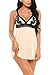 Avidlove Women Sexy Lingerie Lace Babydoll Halter Chemise Mini Sleepwear Apricot X-Large