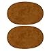 MagiDeal Pair of Oval Iron on Elbow Knee Patches Decorative Sewing DIY Craft - Camel