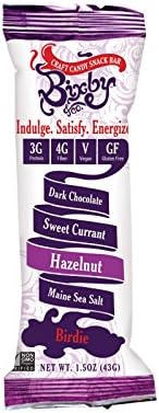 Bixby Bar - Birdie - Milk Chocolate - Sweet Currant Maine Sea Salt Hazelnut - 1.5 oz Bars - Case of 12 - Gluten Free - Wheat Free-
