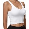 Promover Dames Fitness Tanktop Sport Bh Gewatteerd Strappy Crop Top met Geïntegreerd Training Rennen Beuglijn Yoga…