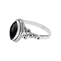 Black Onyx Stone Ring 925 Sterling Silver Statement