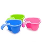 BUYITNOW Children Bath Water Scoop Plastic Love Heart Shaped Shower Supplies Playing Toys