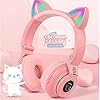 Kids-Headphones-Wireless-Light-Up-Cat-Ear-Bluetooth-Headphones-Over-Ear-Foldable-Headphones-WirelessWired-On-Ear-Stereo-Headset-with-Microphone-LED-Light-PINK T/A Kids Headphones Wireless Light Up Cat Ear Bluetooth Headphones Over Ear Foldable Headphones Wireless/Wired On-Ear…