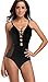 v28 Women's Deep V Neck Backless Crochet Lace Mesh One Piece