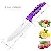 Jeslon Ceramic Knives Set,4 Peice Kitchen Chef's Knife and Peeler,Super Sharp & does not rust, Light Weight with Purple Ergonomic Handle