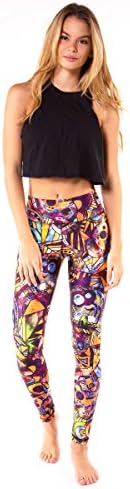Monasita Gold Elephant Slimming Leggings Color Workout Leggings Walking Clothes For Women (Large)