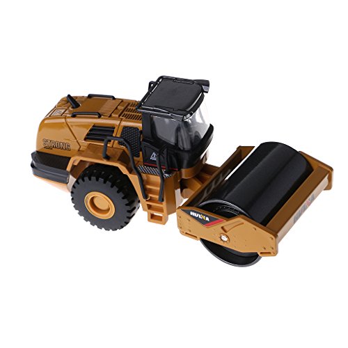 Yuly Children's Gift Birthday Gift 1/50 Scale Diecast Metal Road Roller Truck Construction Toy Vehicle for Kid Gift