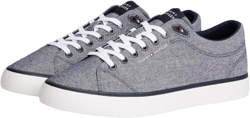 Uomo Sneakers Vulcanizzate Chambray Profilo Basso, Blu (Desert Sky), 42