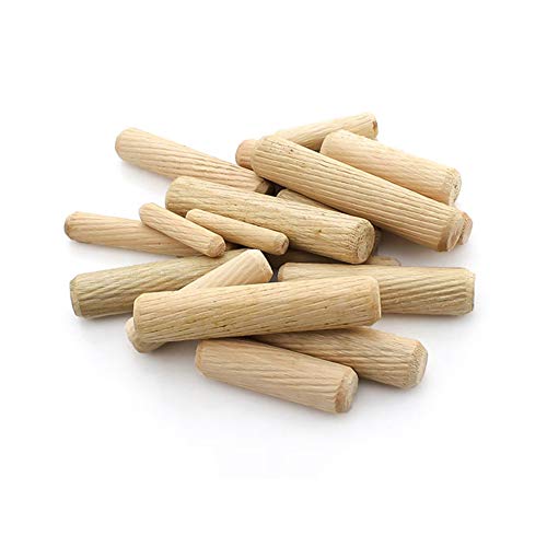 LOOTICH Wooden Dowel Pins M6 x 30mm Grooved for Furniture Cabinet Panel Connection (Pack of 800) - Thumbnail 2