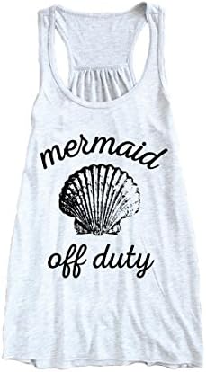 Mermaid Off Duty Mermaid Tank Women’s Beach Tank Summer Top