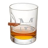 Personalized Bulletproof Lowball Whiskey Glass - stamped monogram
