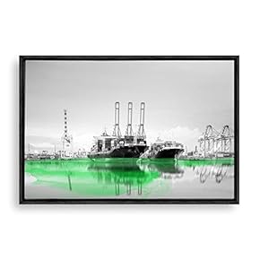 Framed Black and White Scenery Home Artwork for...