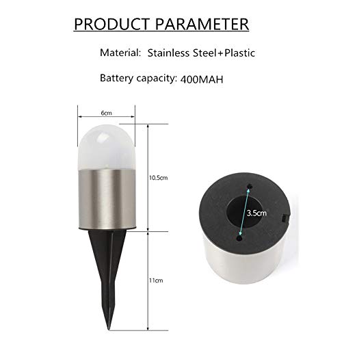 jingxiaopu Solarleuchten Garten Retro Gartenbeleuchtung Solar LED Solar Lampen Rostfreier Stahl Gartenlampen Solar… – Bild 3